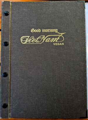 Menu page at Good Morning Vietnam at Good Morning Vietnam Vegan in Berlin