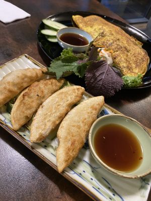 Dumplings and banh xao   at Good Morning Vietnam Vegan in Berlin