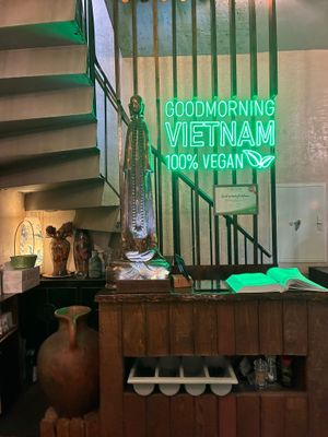 Near counter   at Good Morning Vietnam Vegan in Berlin
