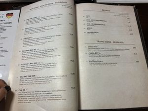Menu  at Good Morning Vietnam Vegan in Berlin