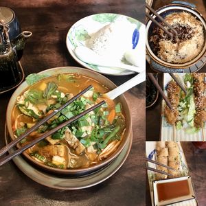 Bun Hue 
Com Gao Nut 
Nem Ron
Banh Goi 
@heidi_apolis at Good Morning Vietnam Vegan in Berlin