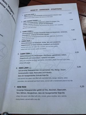 Menu page 1 at Good Morning Vietnam Vegan in Berlin