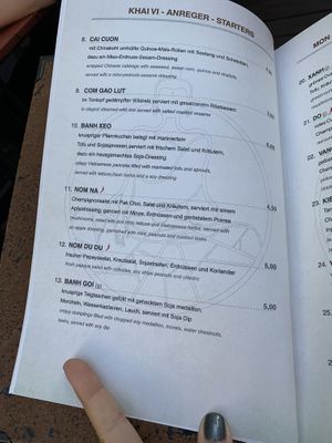 Menu page 2 at Good Morning Vietnam Vegan in Berlin