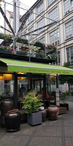 Outside at Good Morning Vietnam Vegan in Berlin