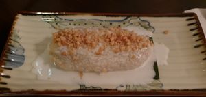 Dessert: Banane mit Klebreis at Good Morning Vietnam Vegan in Berlin