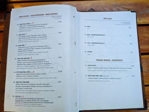 some of the menu for Good Morning Vietnam Vegan at Good Morning Vietnam Vegan in Berlin