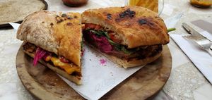 Ciabatta Sandwich at Casa Lėlytė in Bogota