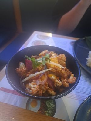 Roasted cauliflower, with a very delicous ginger sauce at Wagamama in Ayia Napa