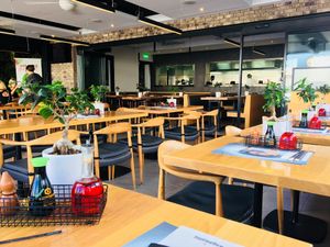 Clean and fresh restaurant.  at Wagamama in Ayia Napa