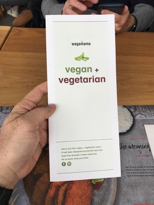 A new vegan vegetarian menu!! at Wagamama in Ayia Napa