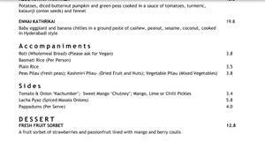 Menu, page 3 at Abhi's Indian Restaurant in North Strathfield