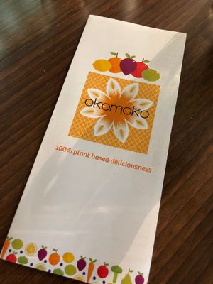 Menu at Okomoko in Farnham