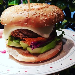 The Amazeburger 
One of the specials. Not on the menu every day, there will be a new burger each time it appears! at Okomoko in Farnham