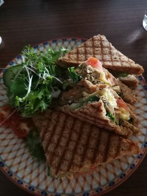 Toasted slt sandwich at Okomoko in Farnham