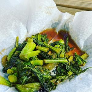 Chinese broccoli at MeMe's Twisted Potato in Little Rock