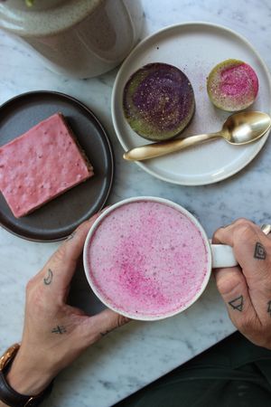 Pitaya Latte at Matcha Bar - Helgolandsgade in Copenhagen