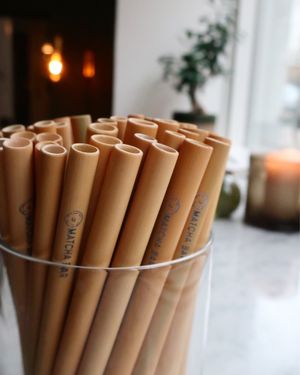 Bamboo straws! No plastic here!  at Matcha Bar - Helgolandsgade in Copenhagen