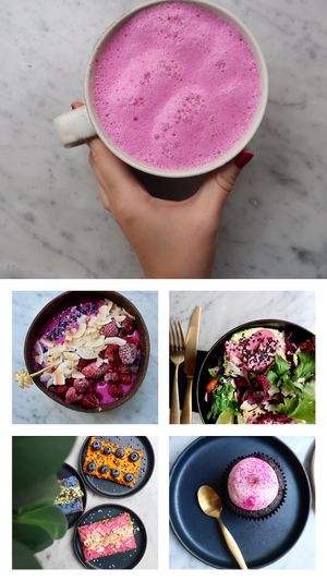 Pink Pitaya treats!  at Matcha Bar - Helgolandsgade in Copenhagen