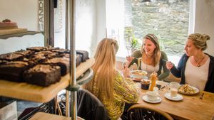 Brownies at Gandhi's Cafe in Ambleside