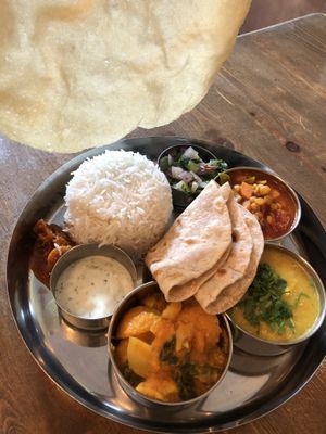 Thali at Gandhi's Cafe in Ambleside