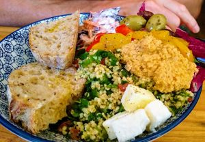 House Salad at Gandhi's Cafe in Ambleside