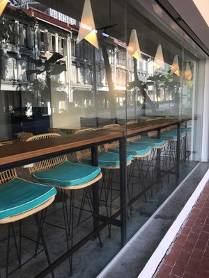 Bar table  at The Social Space - Chinatown in Central Singapore