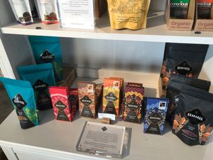 Selection of fair trade tea and coffee at The Social Space - Chinatown in Central Singapore