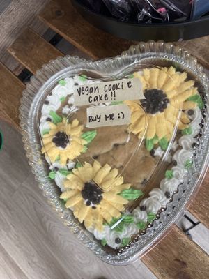 Vegan cookie cake available for order at The Greenery Creamery  in Orlando