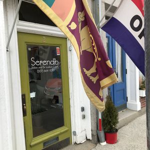 Open flags at Serendib in Ellsworth