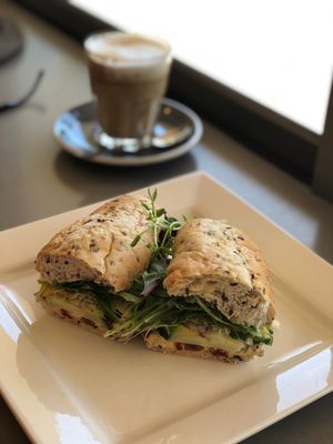 Veggie sandwich (veganised) at Wisdom Health Lab in Whitsunday