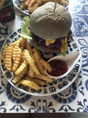 Tempeh Patty at Black House Burgers in Kuta