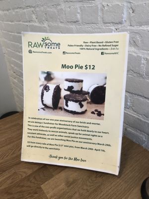Menu  at Rawsome Treats in New York City