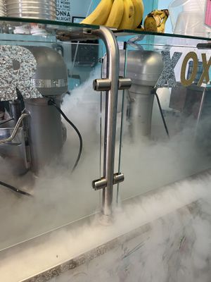Making the ice cream!  at Best Ice Cream in Fort Myers
