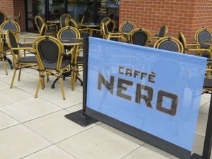 Caffe Nero outdoor seating area at Caffe Nero in Spalding
