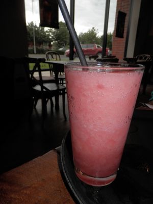 Raspberry & Italian Peach fruit booster at Caffe Nero in Spalding