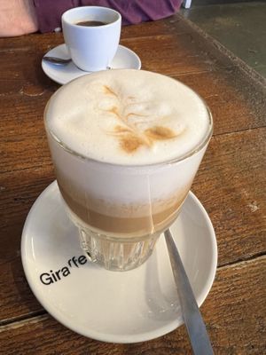 Coffee with soy milk  at BACKYARD in Rotterdam