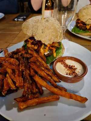 Spicy kimchi burger at BACKYARD in Rotterdam