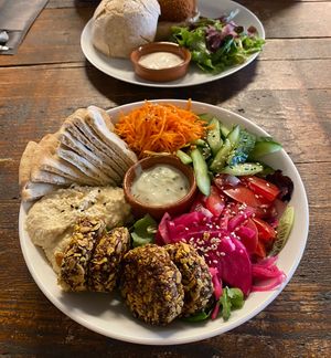 Rainbow falafel bowl😍  at BACKYARD in Rotterdam