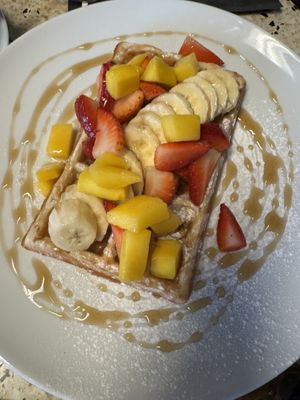 Waffle with fruit   at BACKYARD in Rotterdam