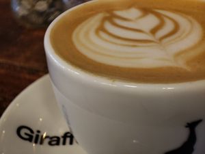 Coffee latte at BACKYARD in Rotterdam