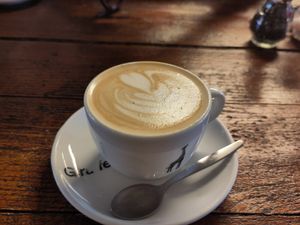 Oat cappuccino at BACKYARD in Rotterdam