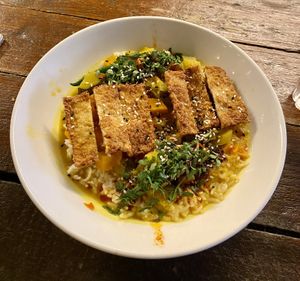 Lemongrass katsu curry🩵  at BACKYARD in Rotterdam