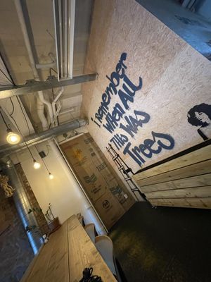 Second floor mural  at BACKYARD in Rotterdam