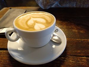 Flat white at BACKYARD in Rotterdam