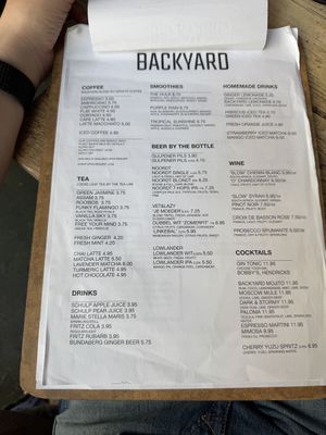 Drinks (cows milk is available on request 😕)  at BACKYARD in Rotterdam