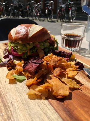 Muhammara burger  at BACKYARD in Rotterdam