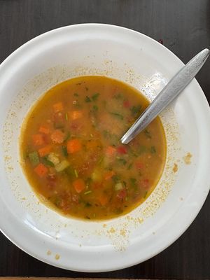 Sopa de alberjon   at Comedor Vegetariano Hare Krishna in Puebla