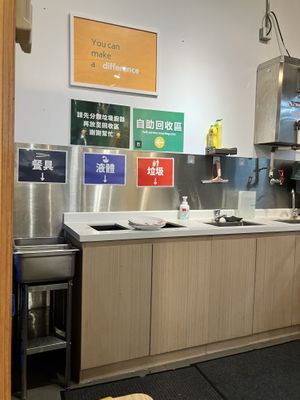 Clearly away your own plates   at Ahimsa Buffet 無肉食 - Mong Kok in Kowloon