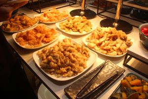 Fried food at Ahimsa Buffet 無肉食 - Mong Kok in Kowloon