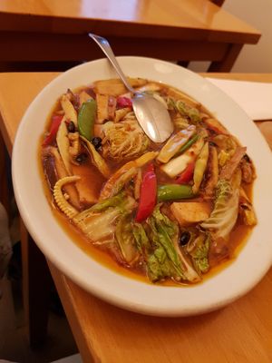 Smoked tofu with black beans. Yummmy! at Lao Wai in Stockholm